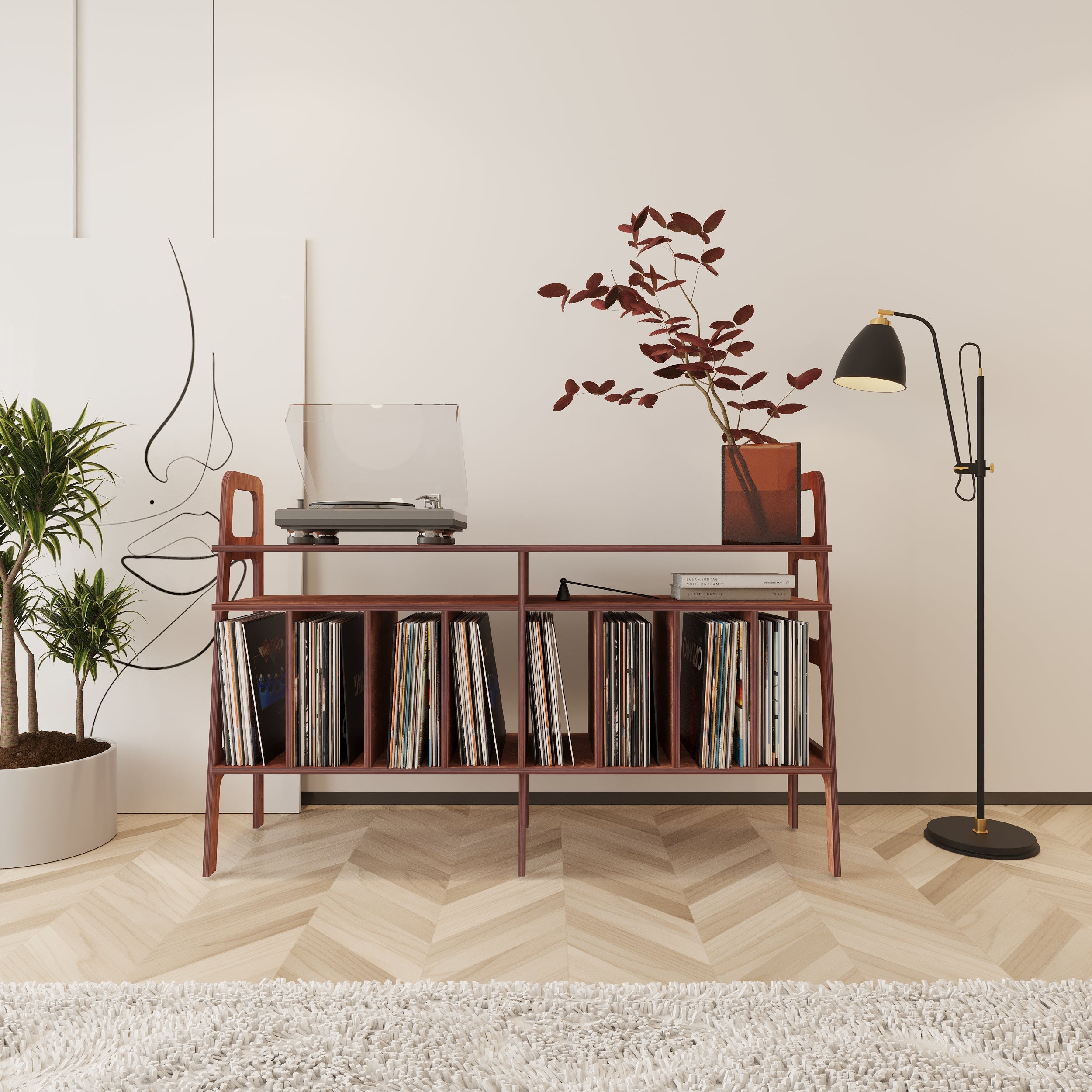 Buzz Record Player Stand Furniture With Storage