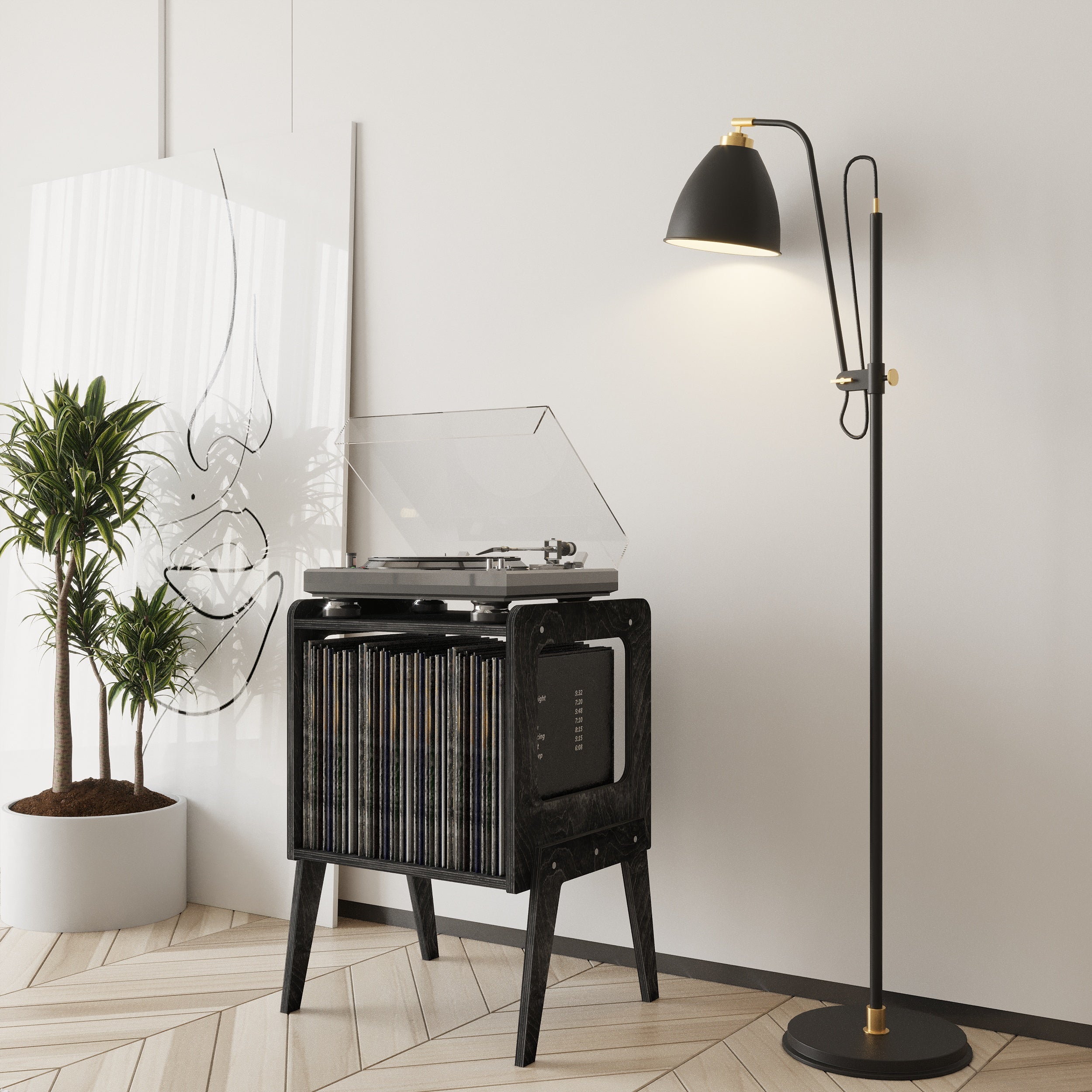 Chord Record Player Stand & Vinyl Storage