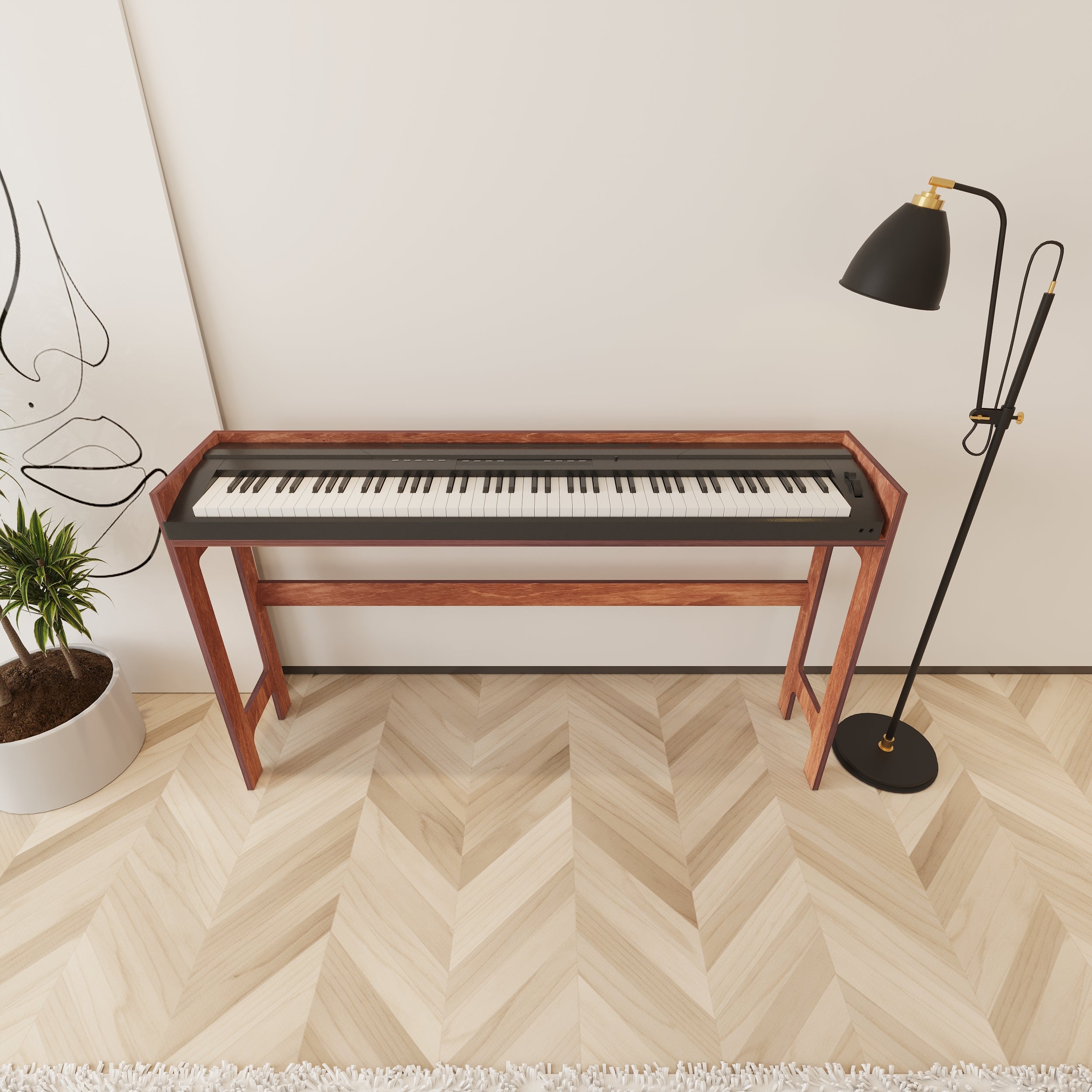Muse Wooden Keyboard & Piano Stand