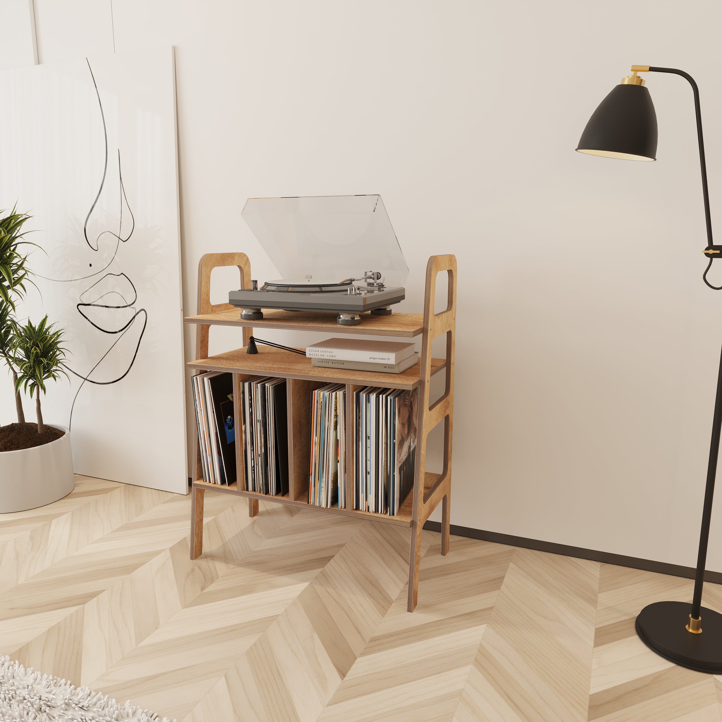 Sharp Record Player Stand
