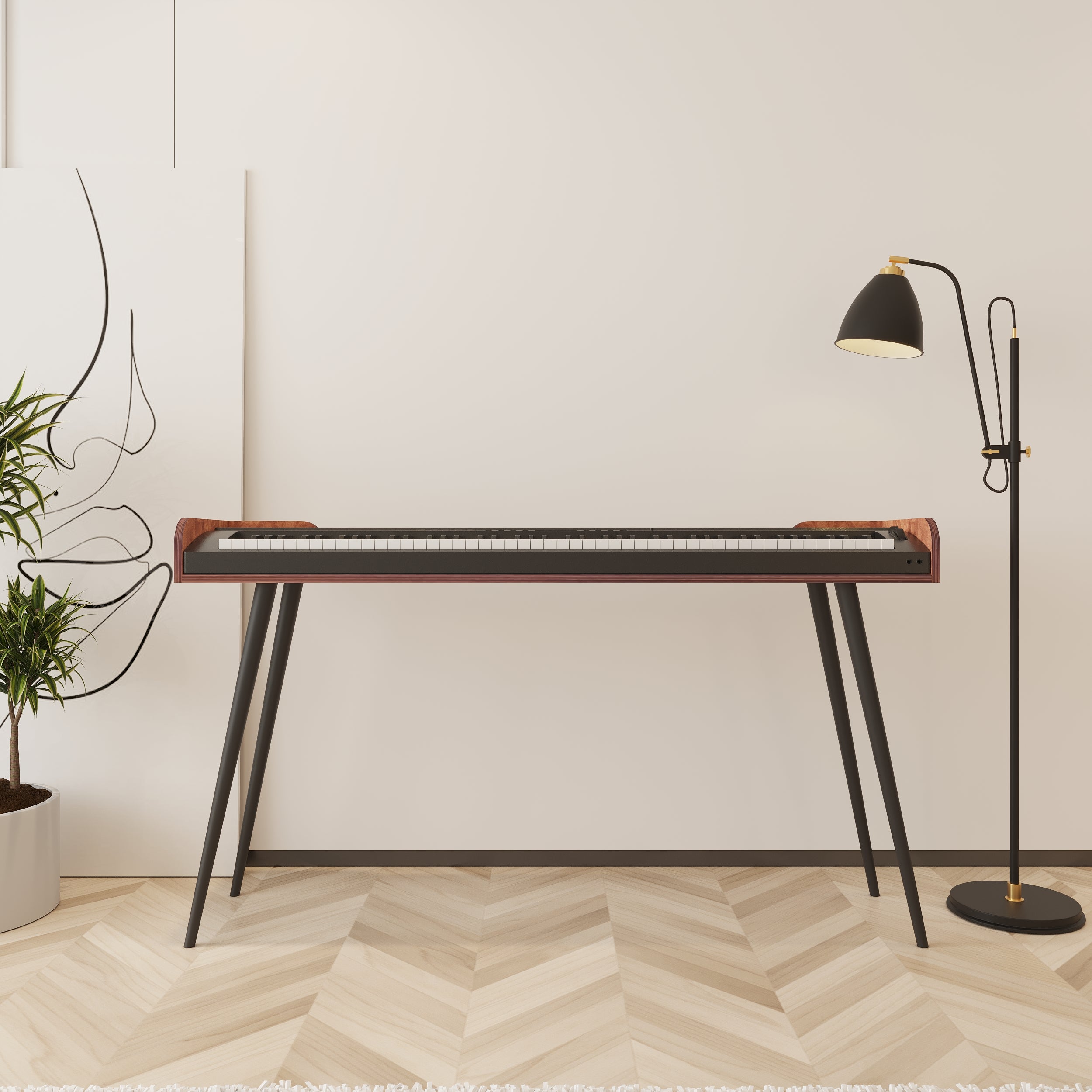 Stem Wooden Keyboard & Piano Stand