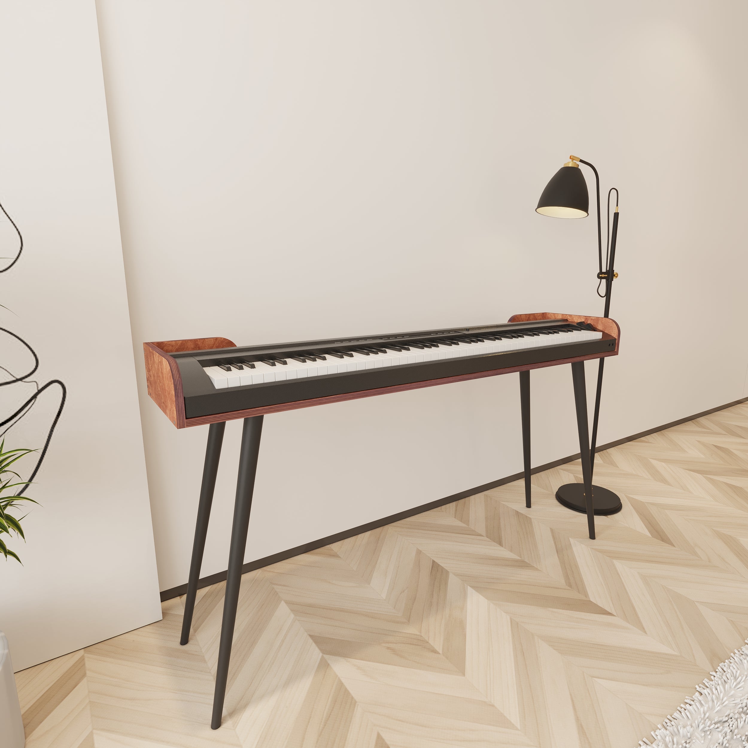 Stem Wooden Keyboard & Piano Stand