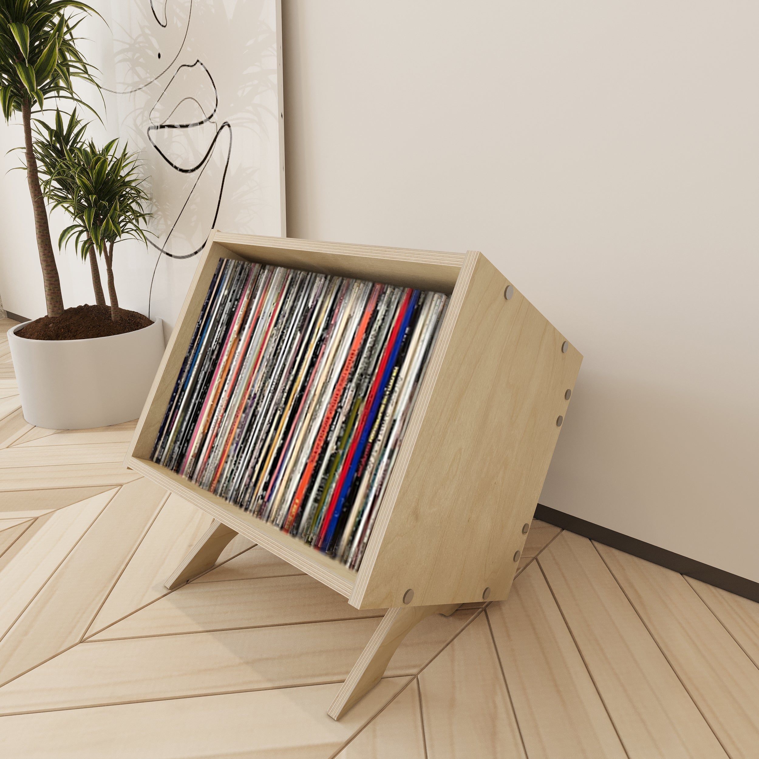 Vivace Vinyl Record Storage Cabinet