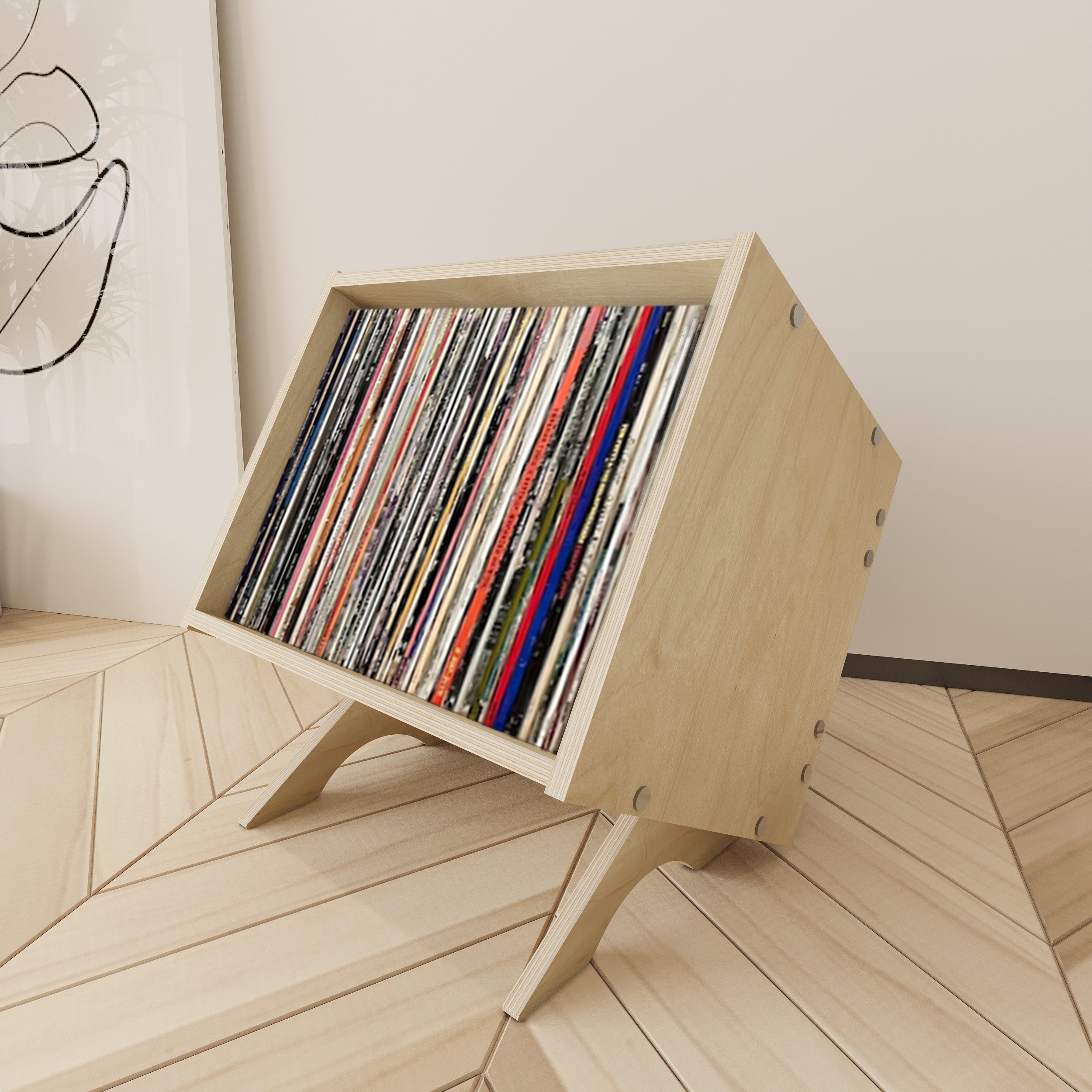 Vivace Vinyl Record Storage Cabinet