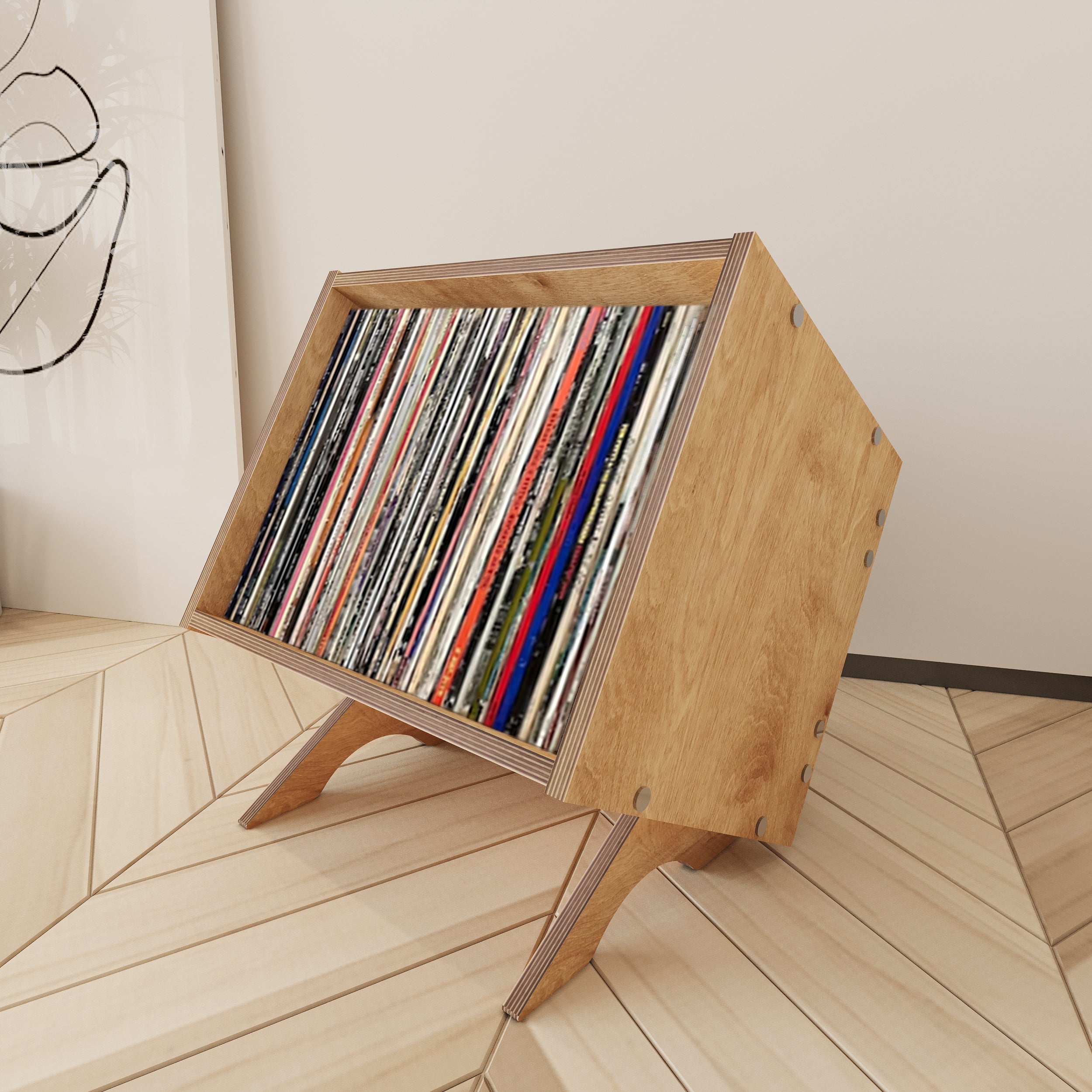 Vivace Vinyl Record Storage Cabinet
