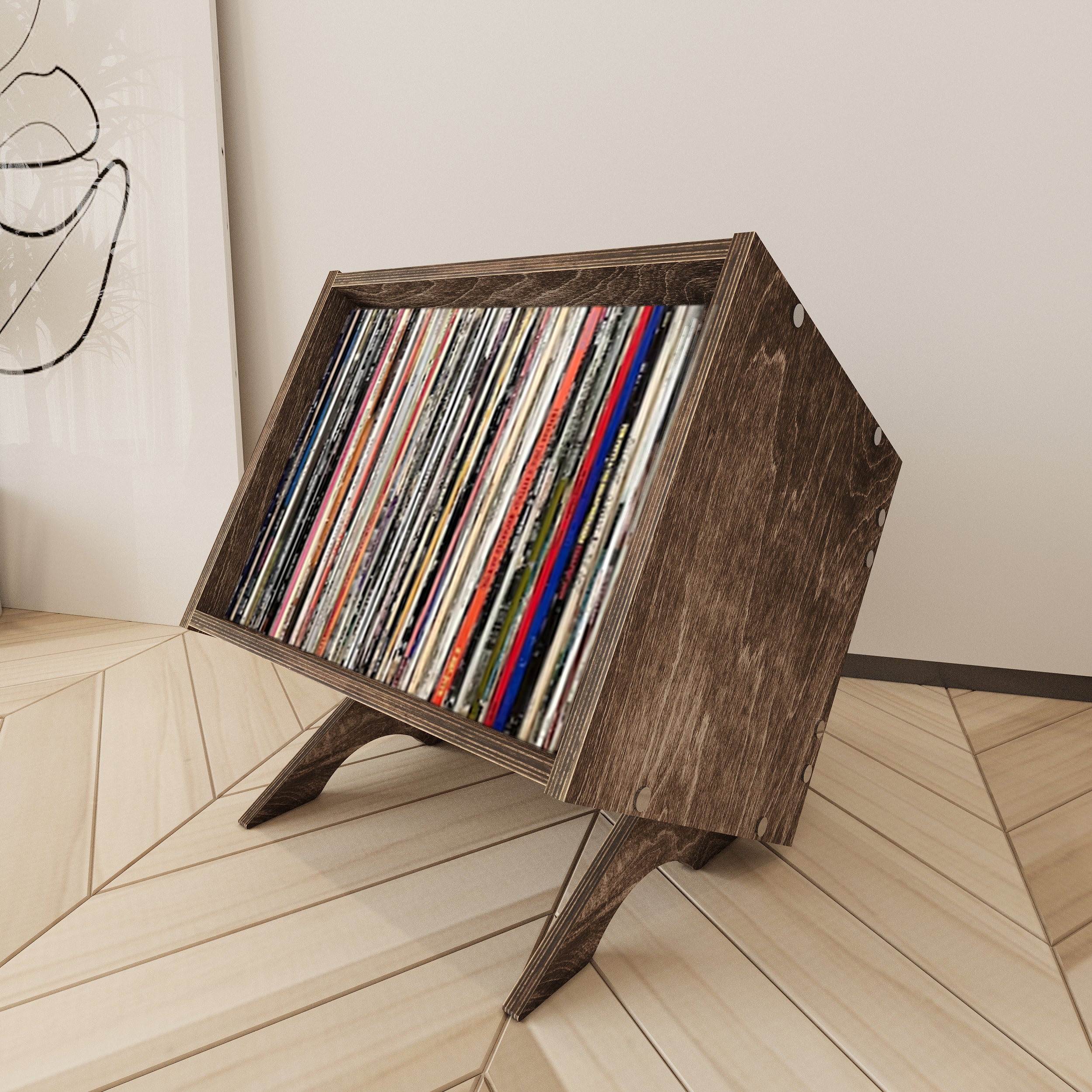 Vivace Vinyl Record Storage Cabinet
