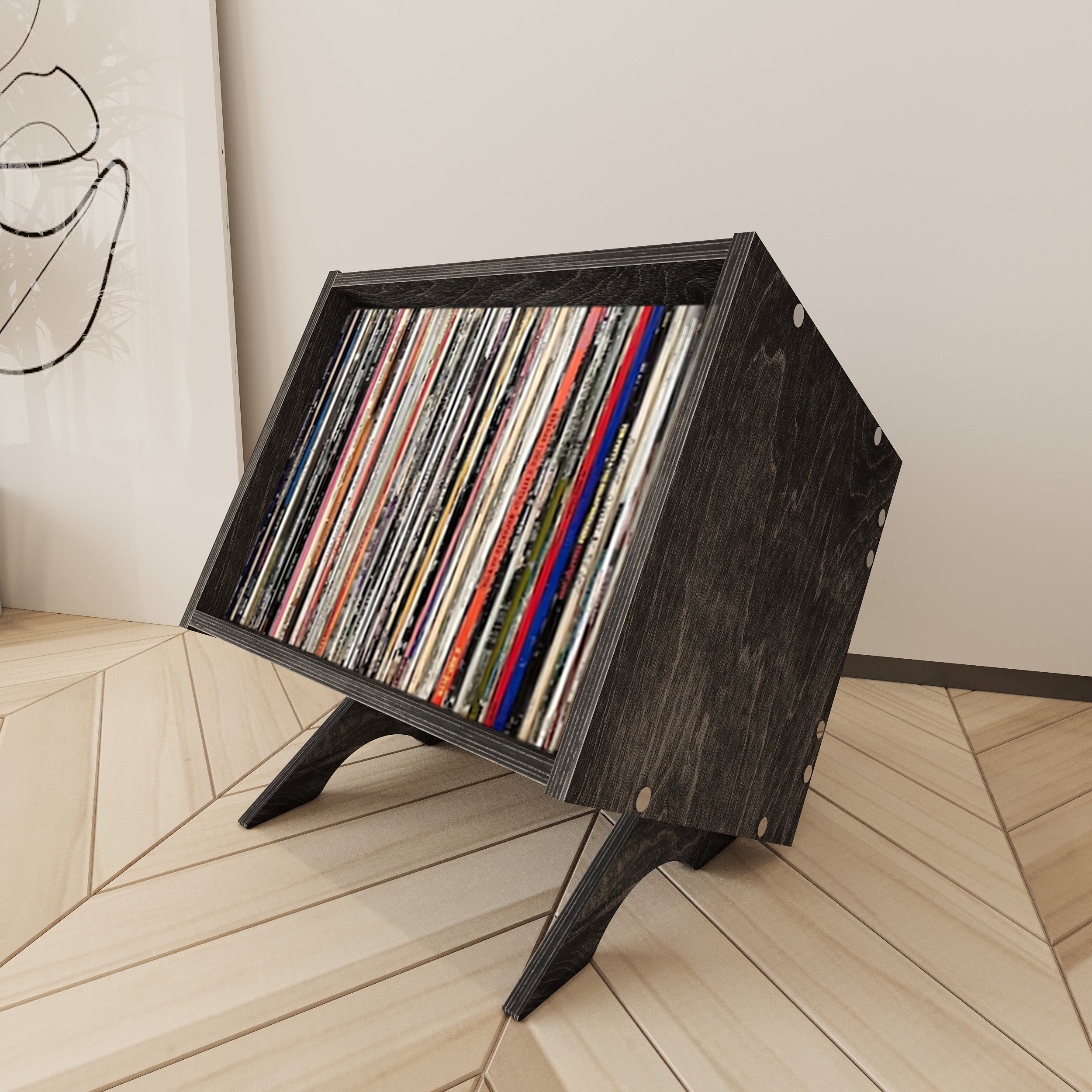 Vivace Vinyl Record Storage Cabinet
