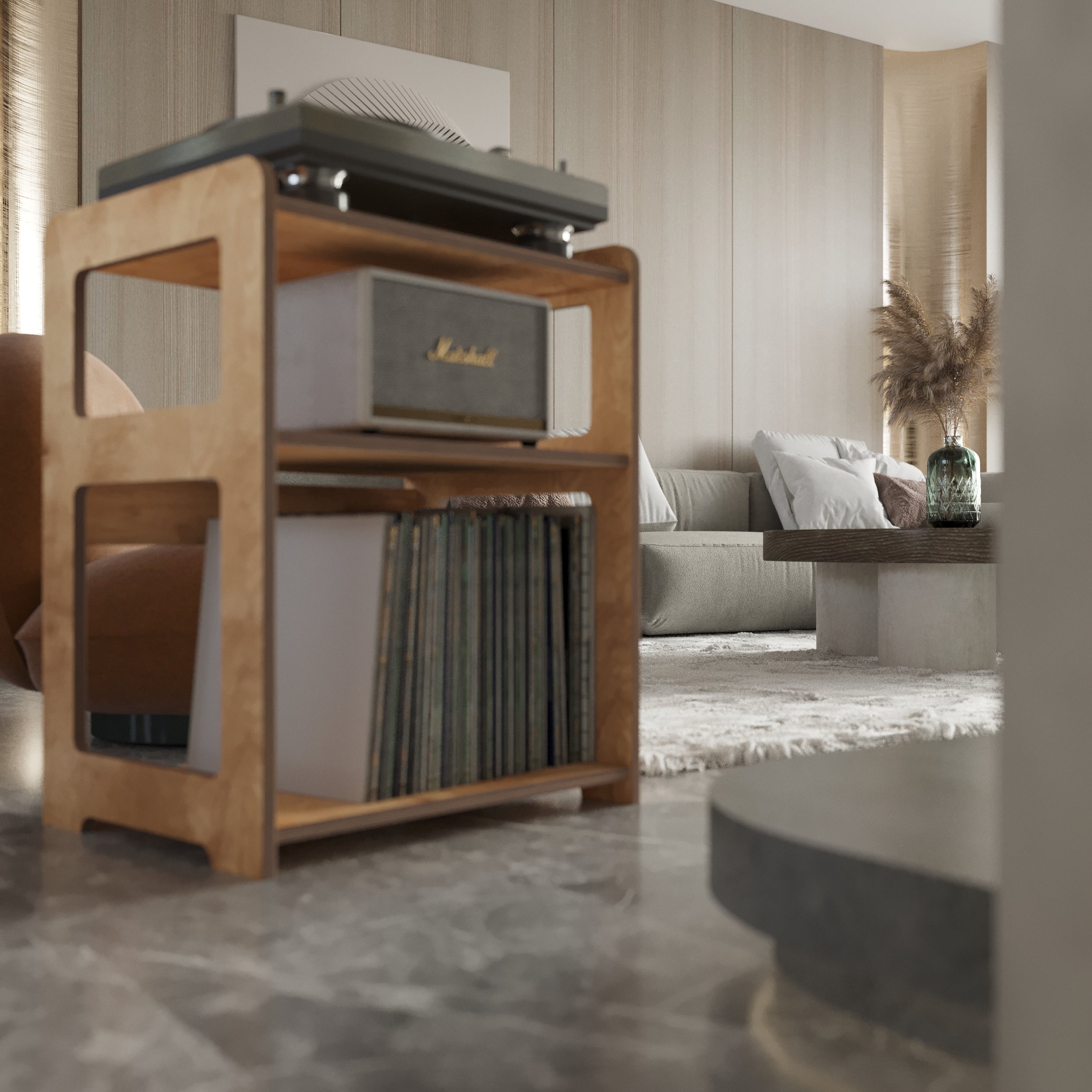 Cadence Meuble Vinyle & Rangement Vinyle