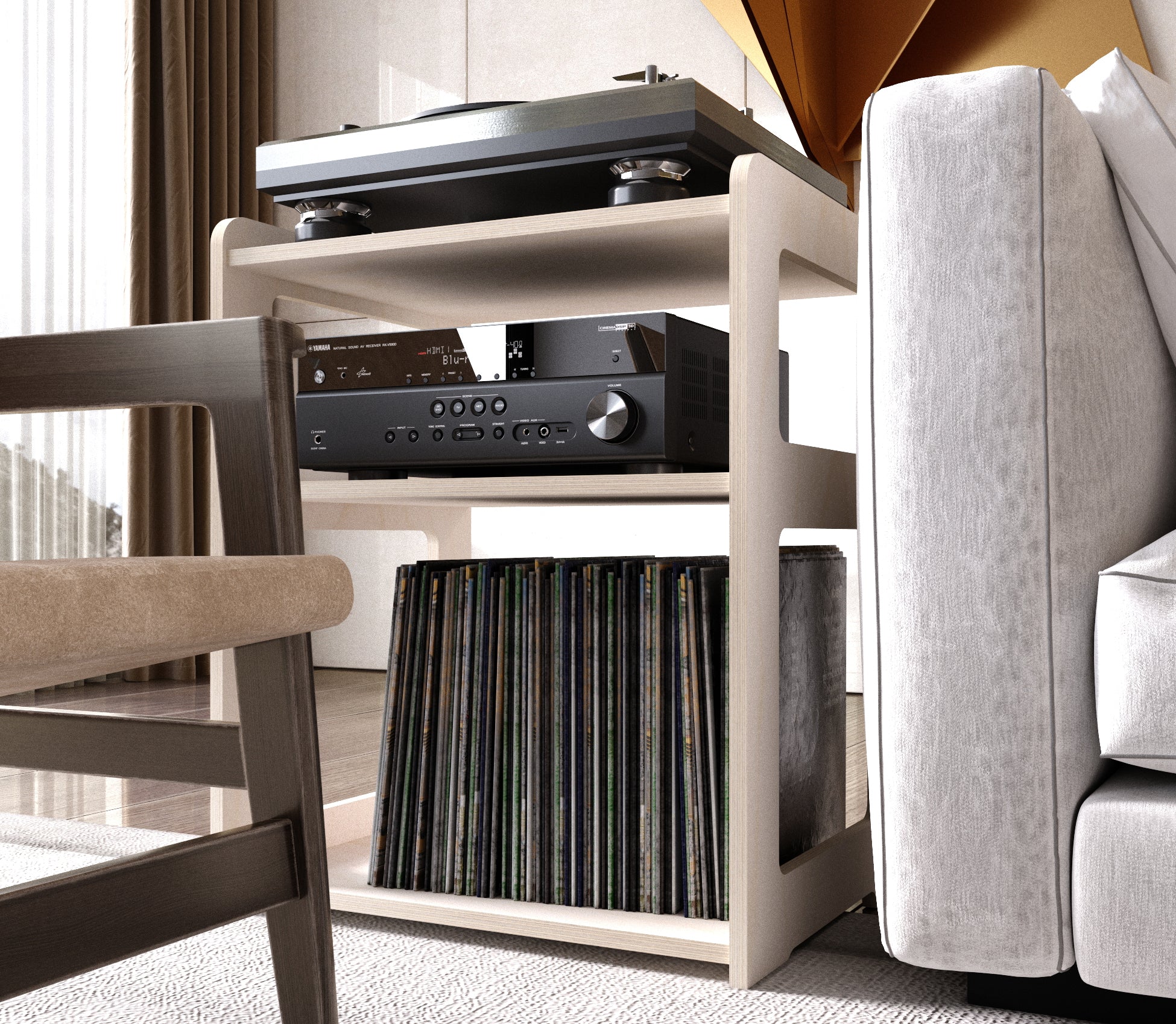 Cadence Meuble Vinyle & Rangement Vinyle