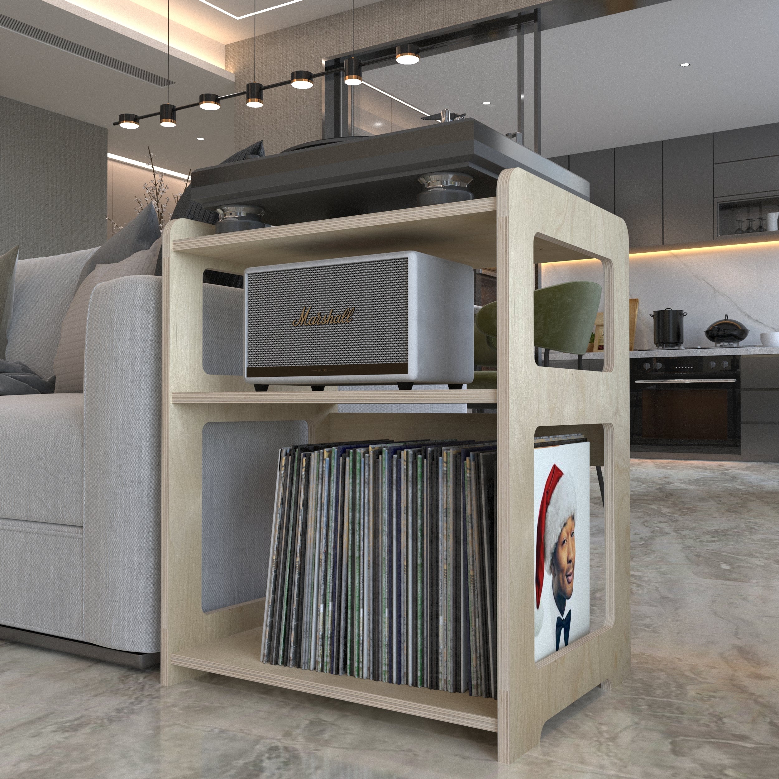 Cadence Meuble Vinyle & Rangement Vinyle