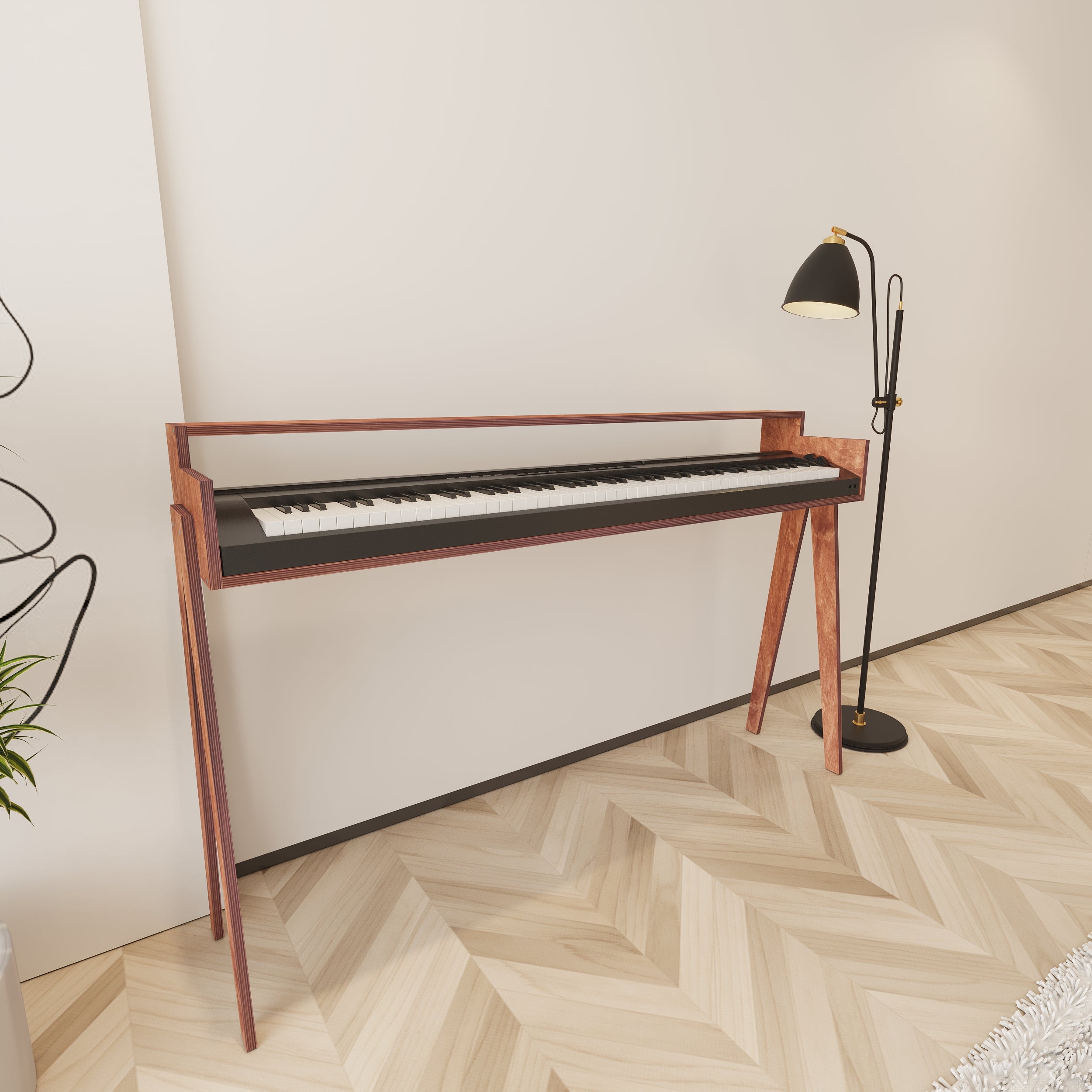 Spinette Wooden Keyboard & Piano Stand