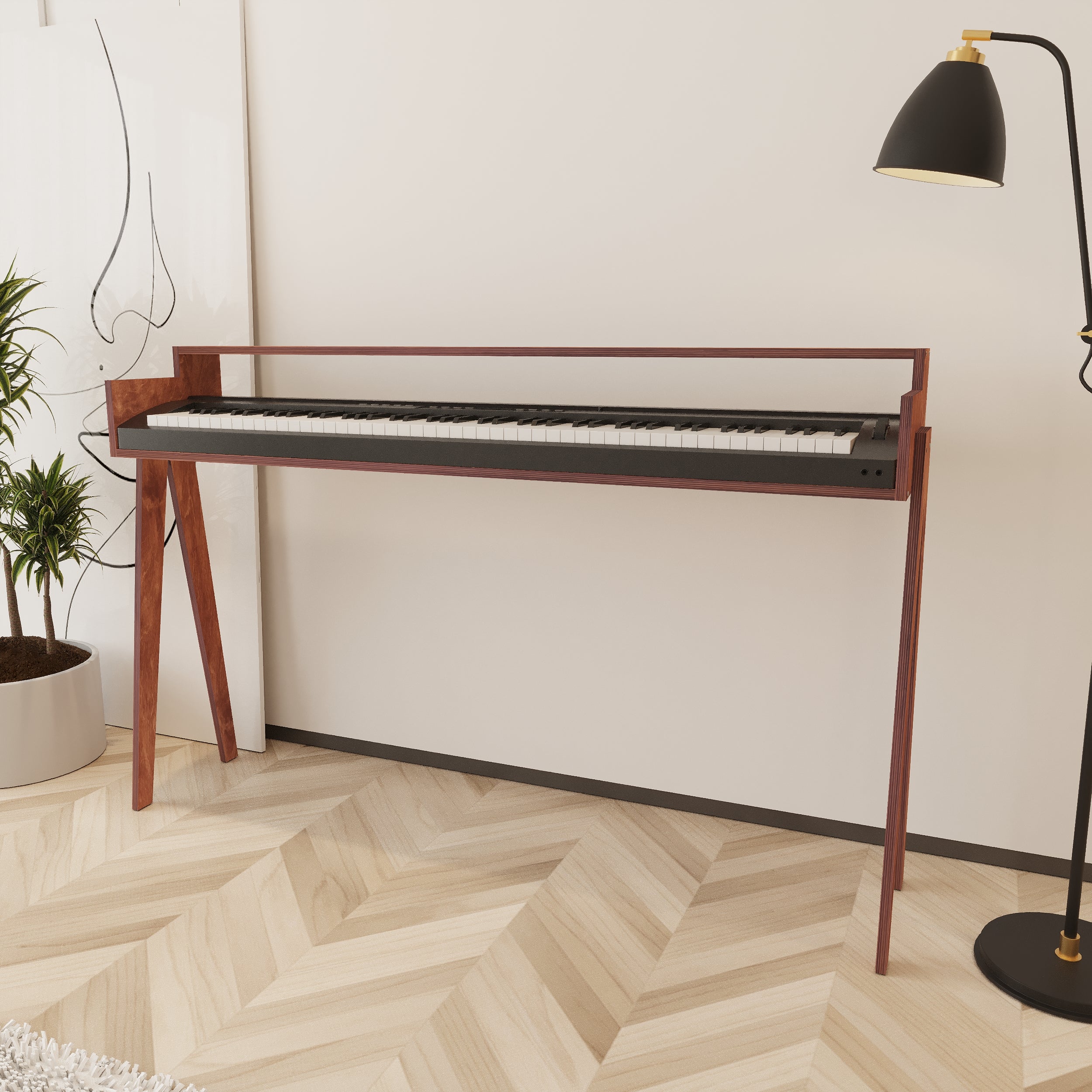 Spinette Wooden Keyboard & Piano Stand