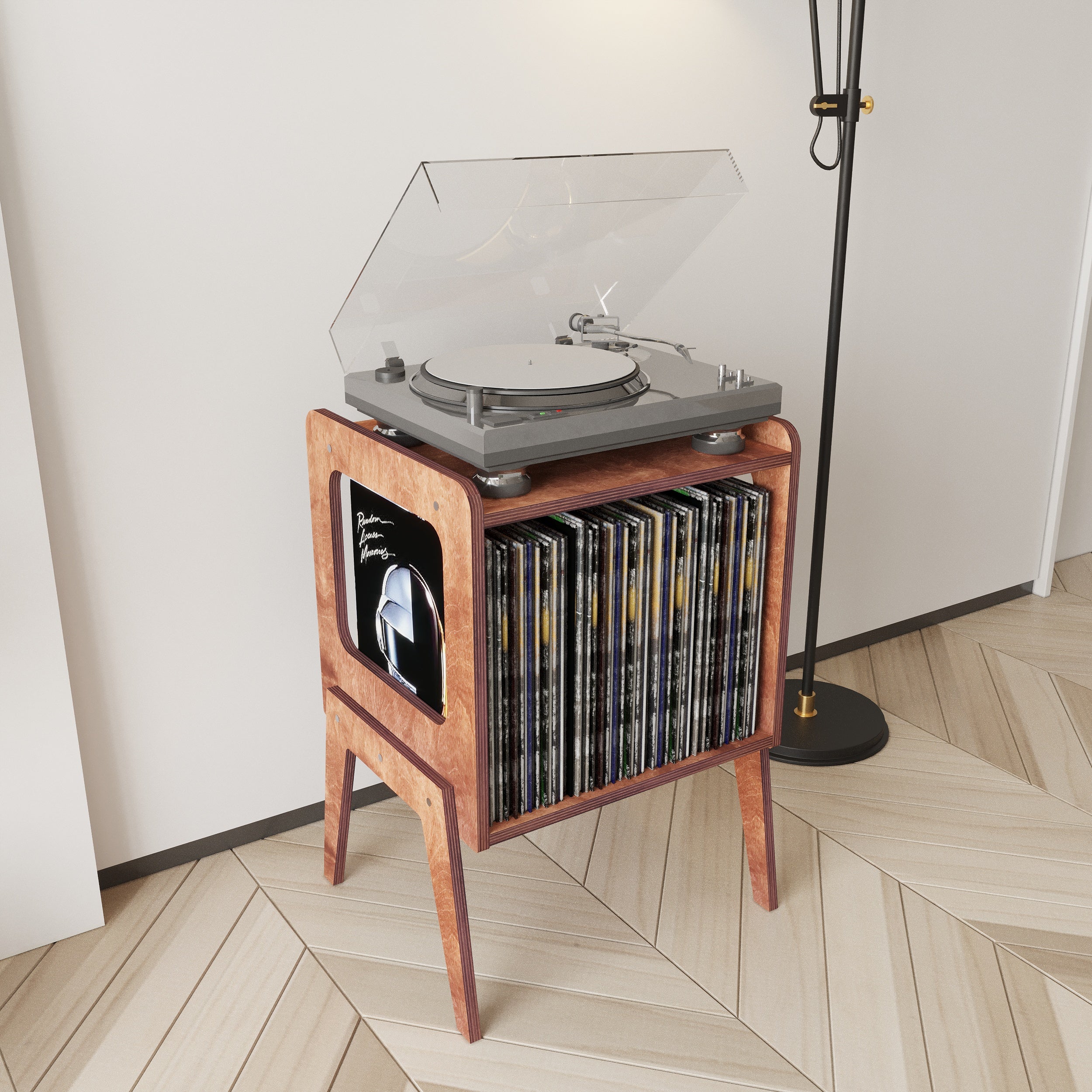 Chord Record Player Stand & Vinyl Storage
