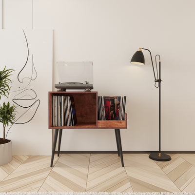 Largo Turntable Stand With Storage - Furonic