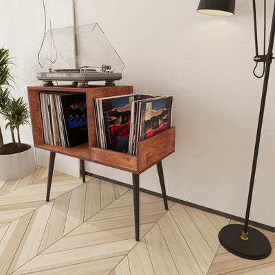 Largo Turntable Stand With Storage - Furonic