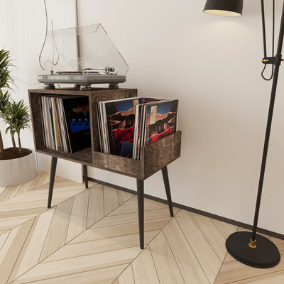 Largo Turntable Stand With Storage - Furonic