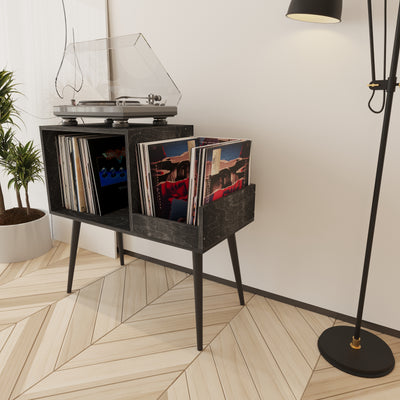 Largo Turntable Stand With Storage - Furonic