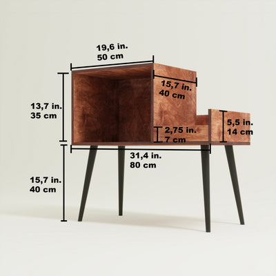Largo Turntable Stand With Storage - Furonic