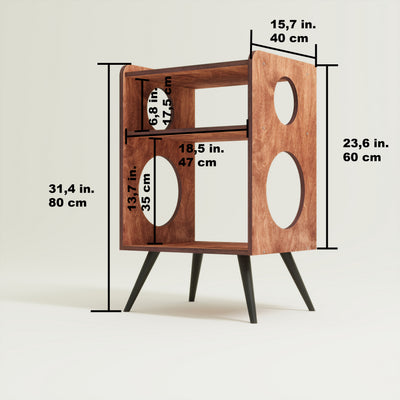 Pluck Record Player Stand With Storage - Furonic