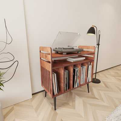 Strain Record Player Stand With Storage - Furonic