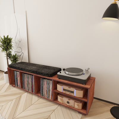 Allegro Record Player Stand & Vinyl Storage & Bench - Furonic