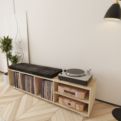 Allegro Record Player Stand & Vinyl Storage & Bench - Furonic