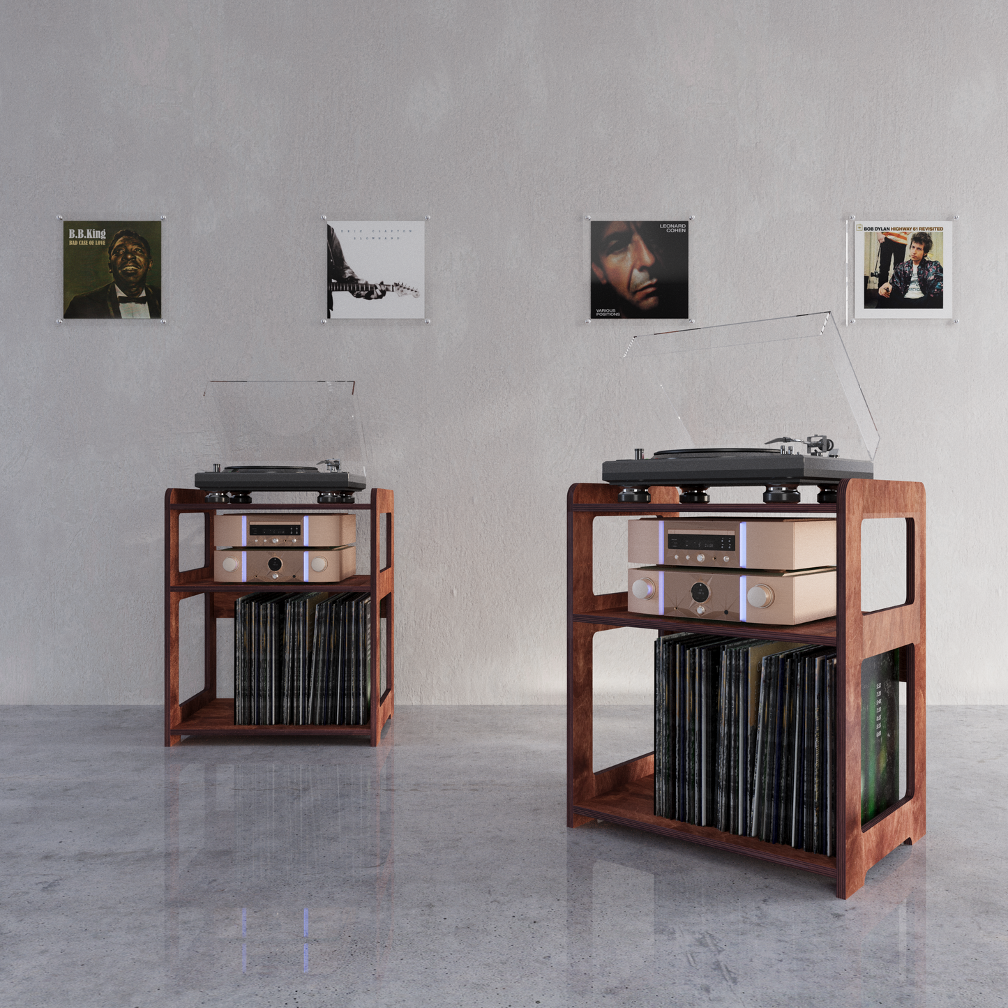 Cadence Record Player Stand With Storage