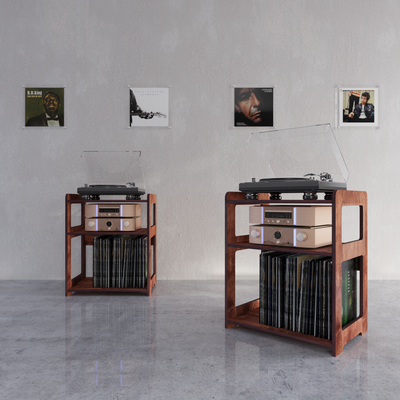 Cadence Record Player Stand With Storage - Furonic