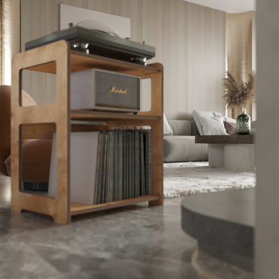 Cadence Record Player Stand With Storage - Furonic