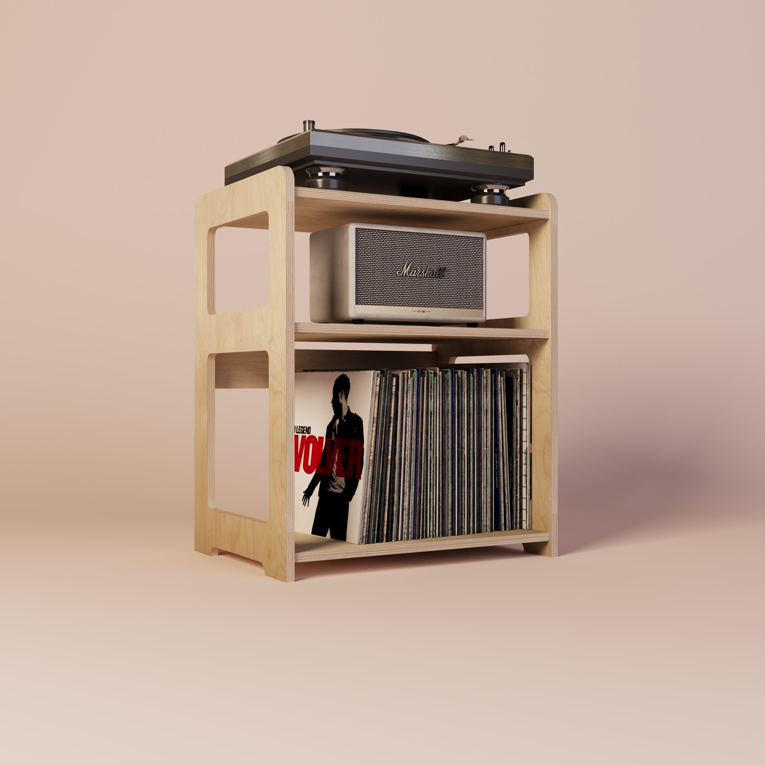 Cadence Record Player Stand With Storage