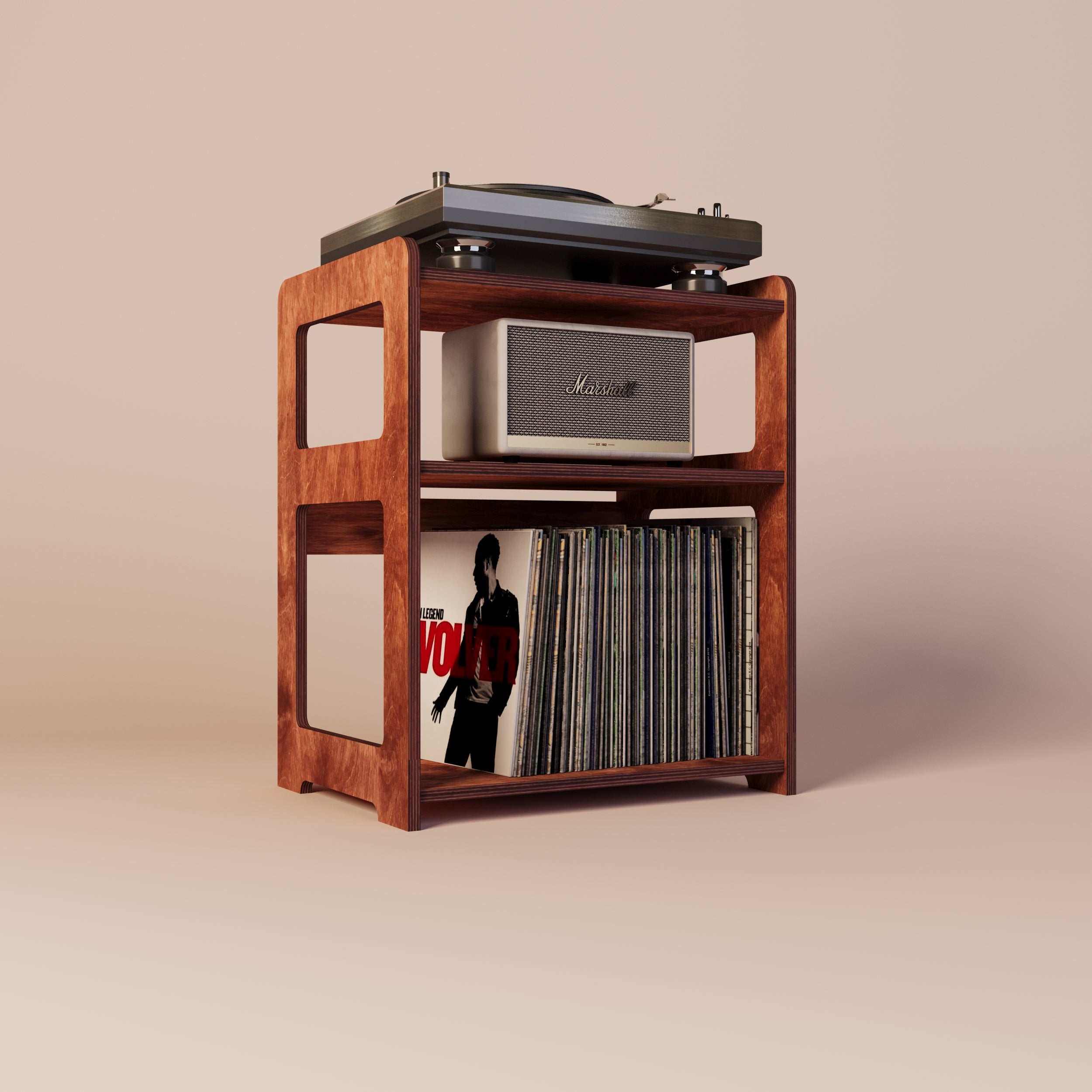 Cadence Record Player Stand With Storage