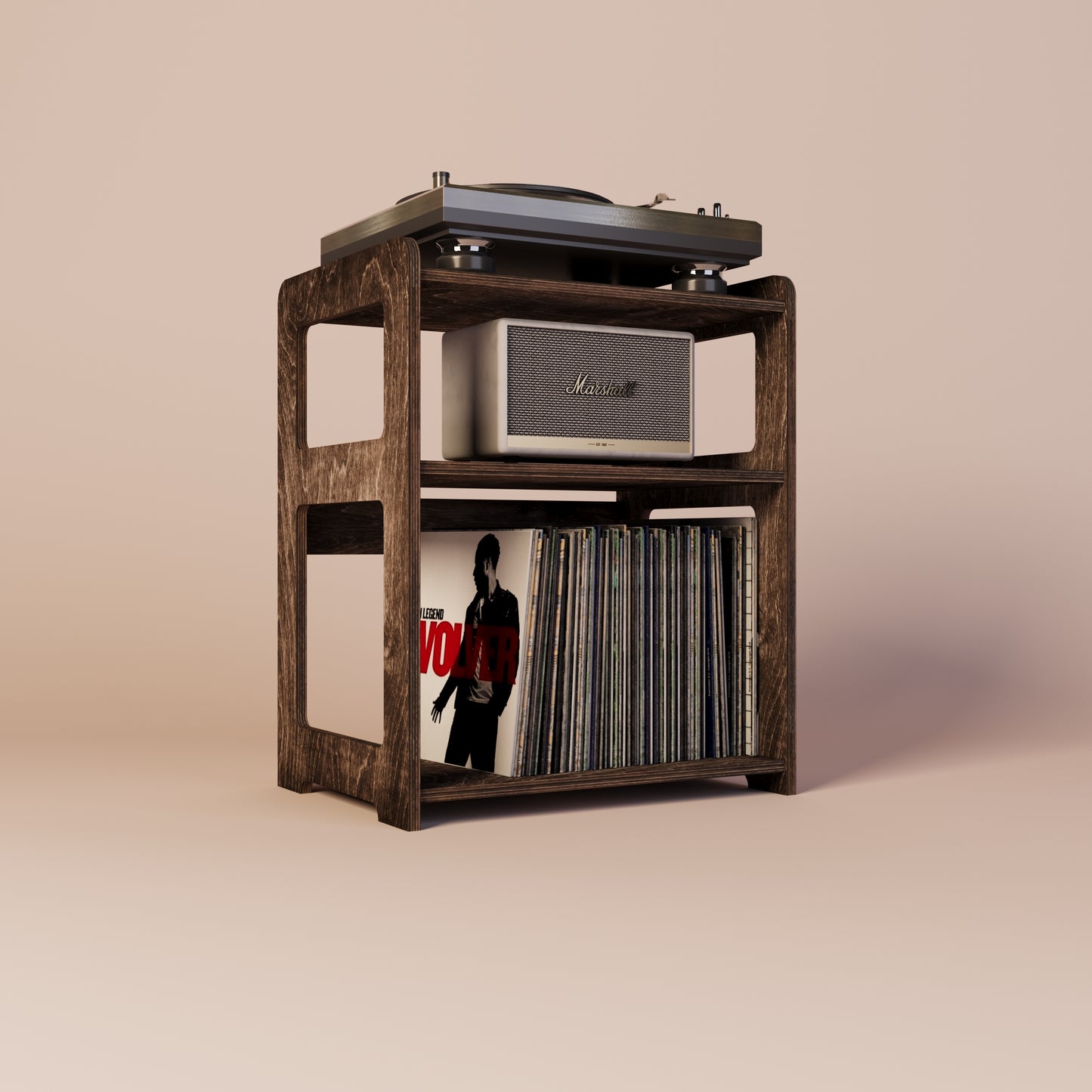 Cadence Record Player Stand With Storage