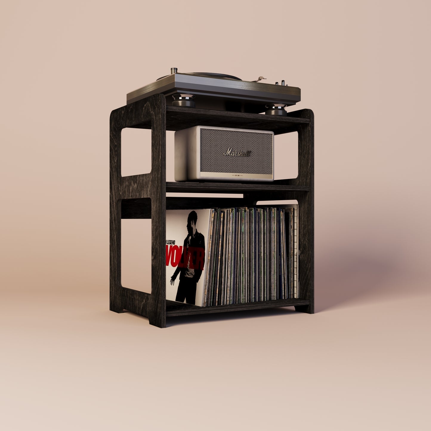 Cadence Record Player Stand With Storage