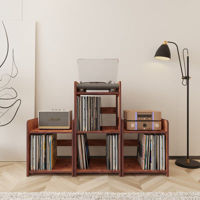 Crest Record Player Stand With Storage - Furonic