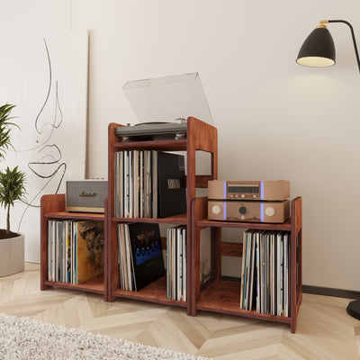 Crest Record Player Stand With Storage - Furonic