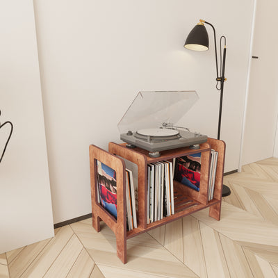 Refrain Record Player Stand With Storage - Furonic