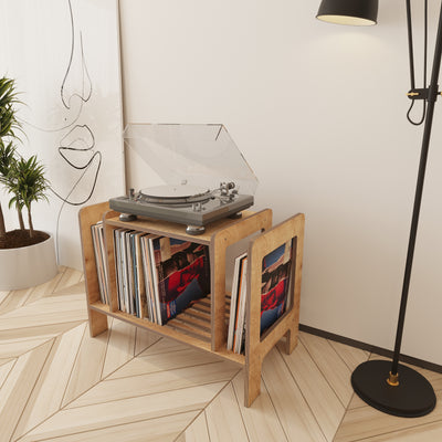 Refrain Record Player Stand With Storage - Furonic