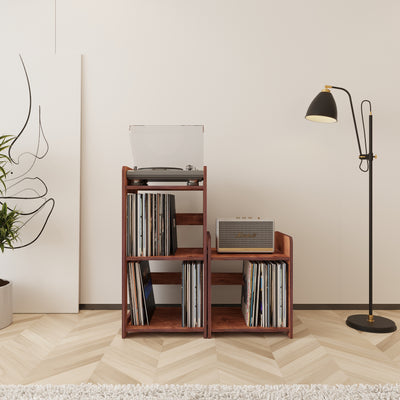 Ridge Record Player Stand With Vinyl Storage - Furonic
