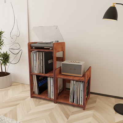 Ridge Record Player Stand With Vinyl Storage - Furonic