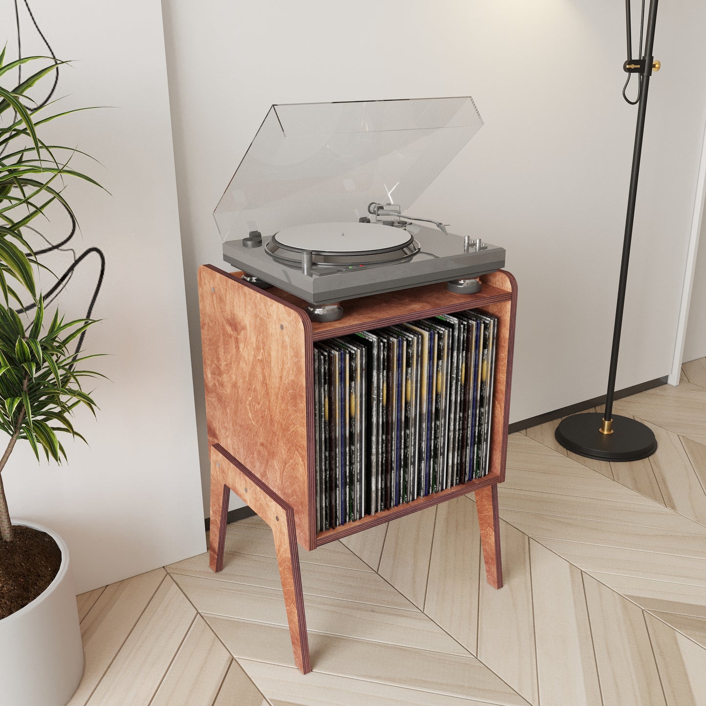 Serenade Record Player Stand & Vinyl Storage