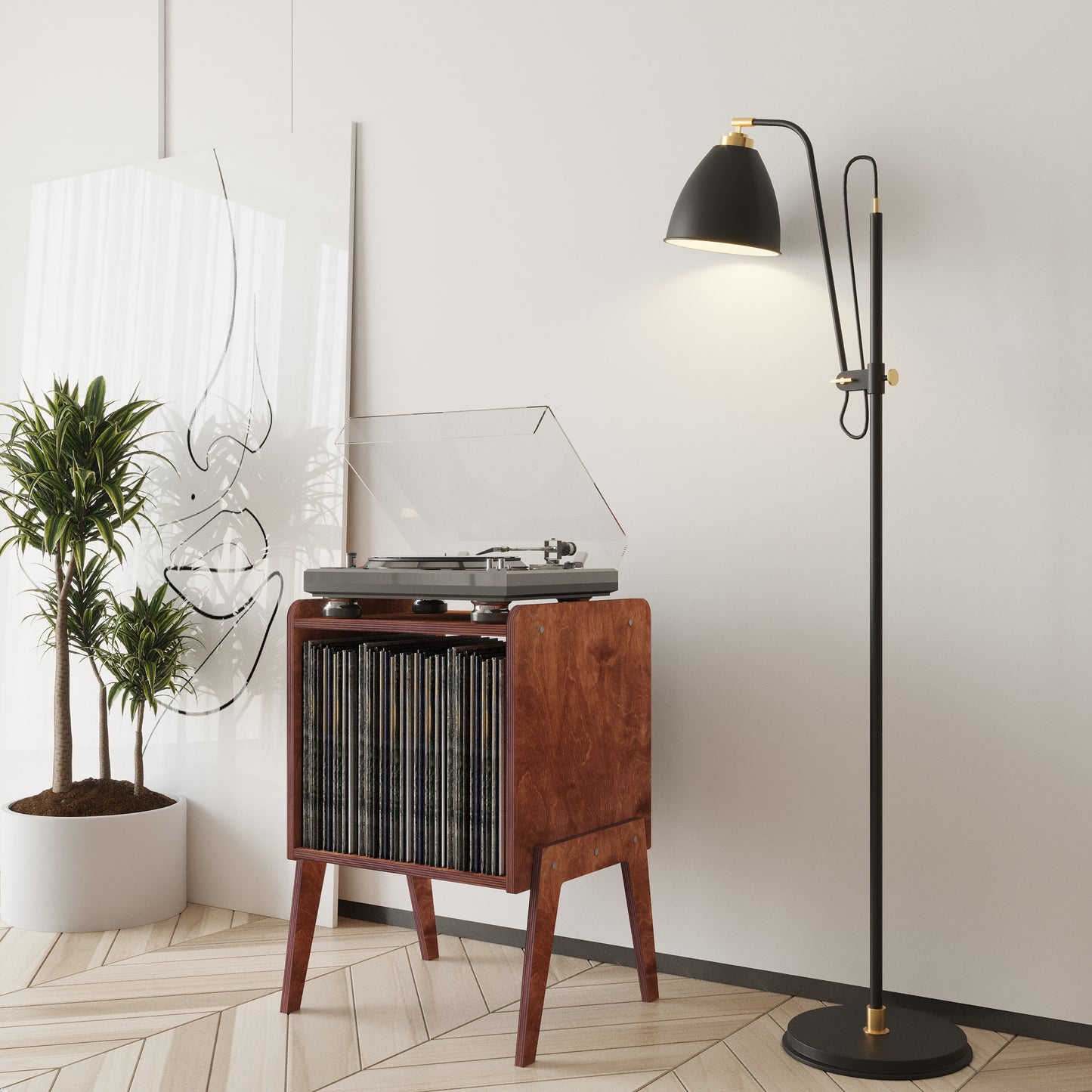 Serenade Record Player Stand & Vinyl Storage