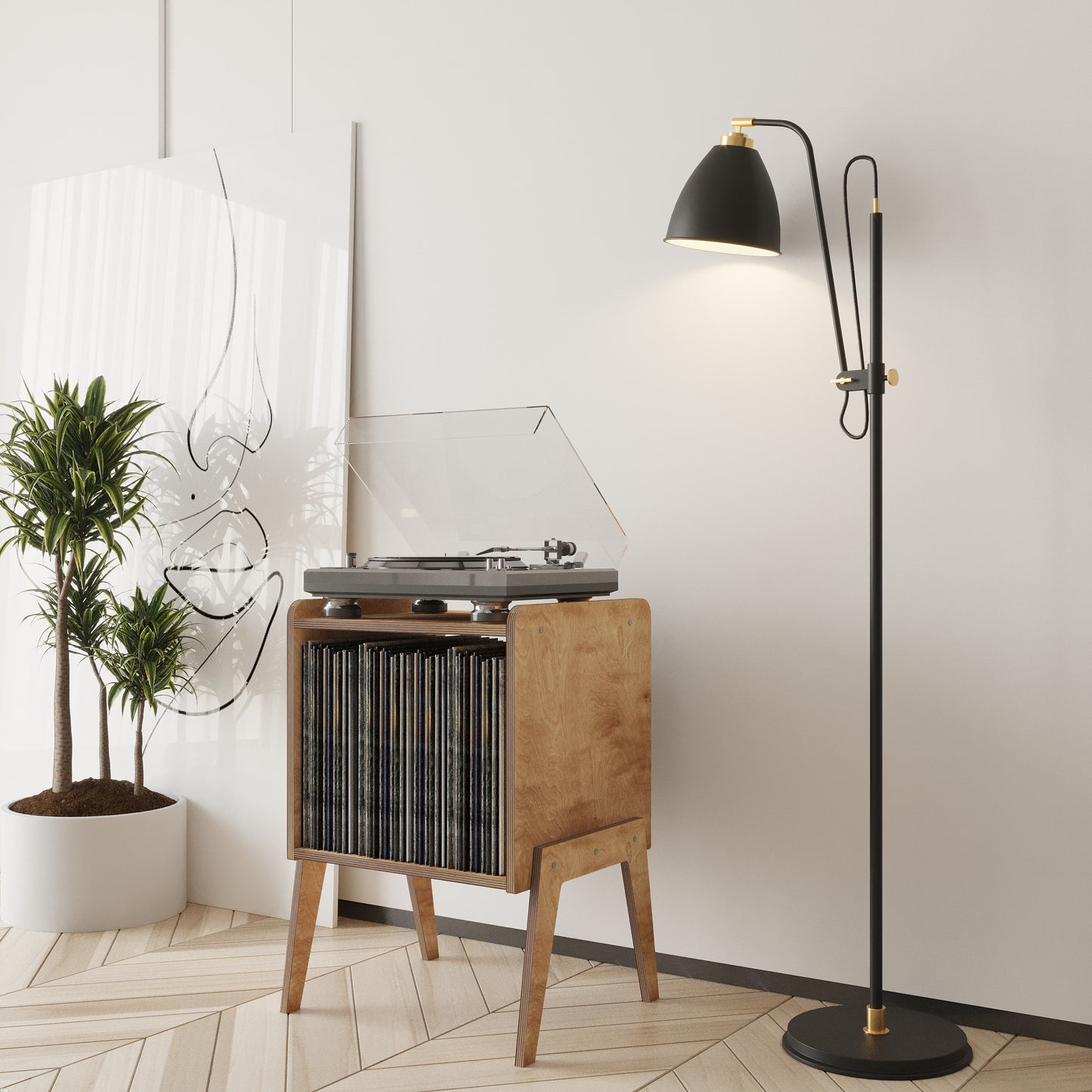 Serenade Record Player Stand & Vinyl Storage