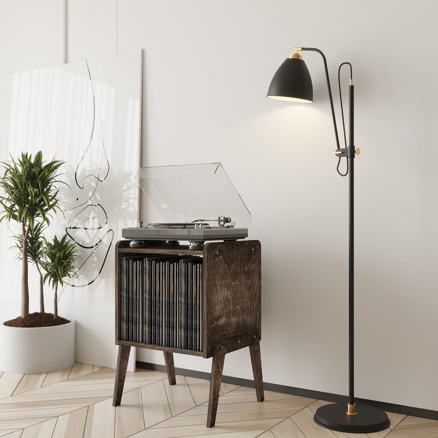 Serenade Record Player Stand & Vinyl Storage