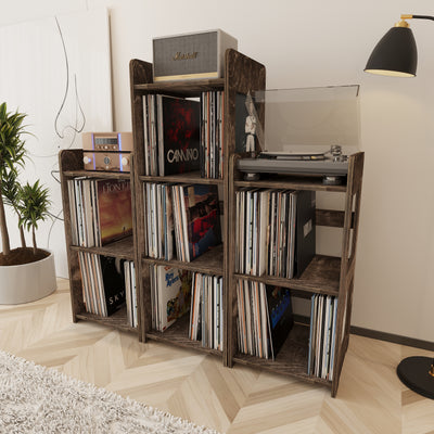 Skyline Record Player Stand Stand With Storage - Furonic
