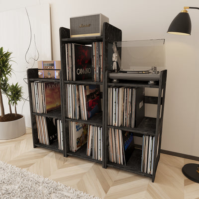 Skyline Record Player Stand Stand With Storage - Furonic