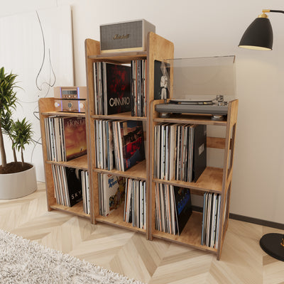 Skyline Record Player Stand Stand With Storage - Furonic