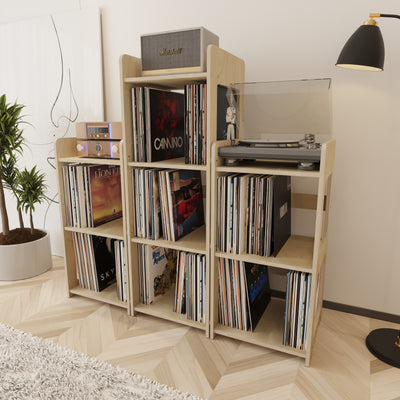 Skyline Record Player Stand Stand With Storage - Furonic