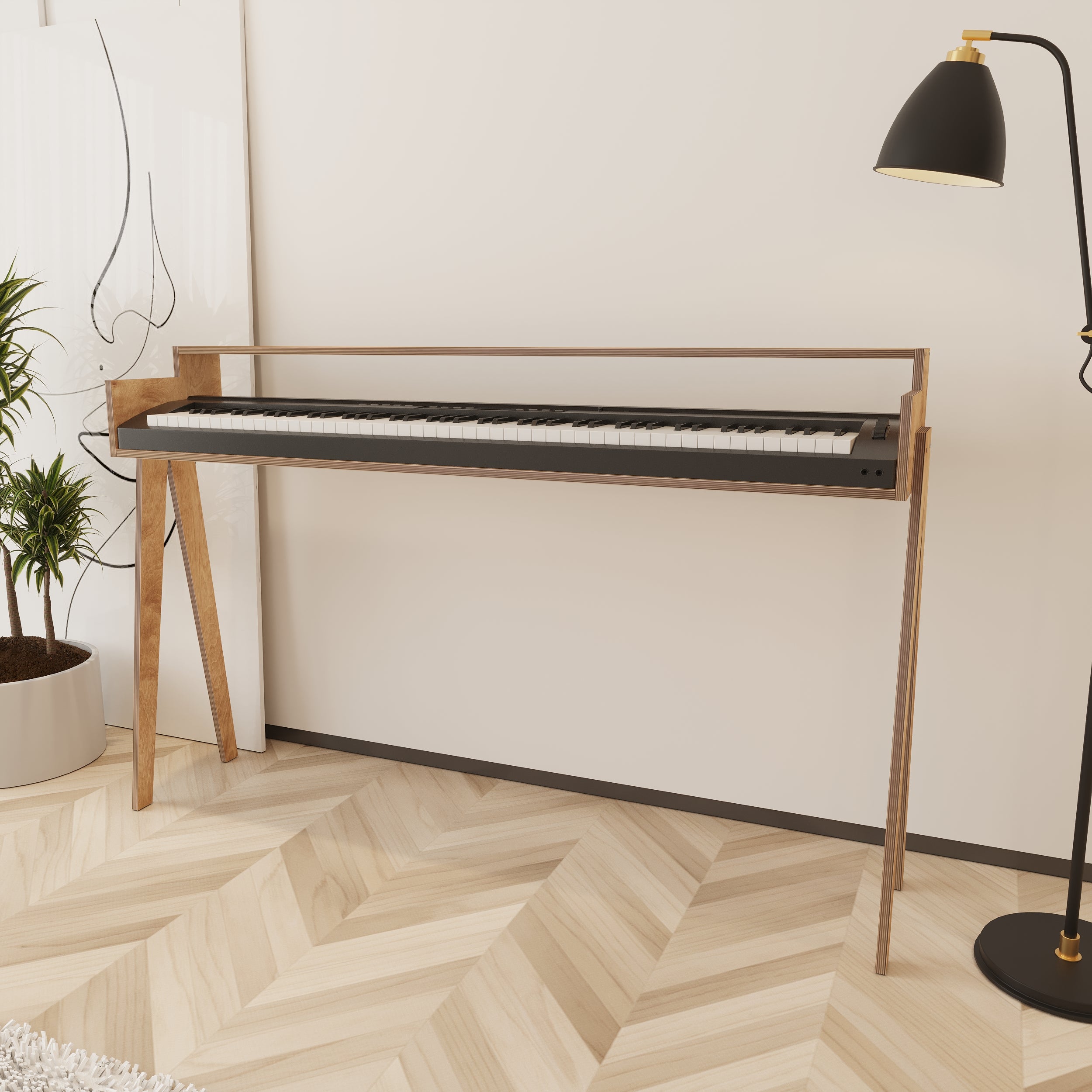 Spinette Wooden Keyboard & Piano Stand