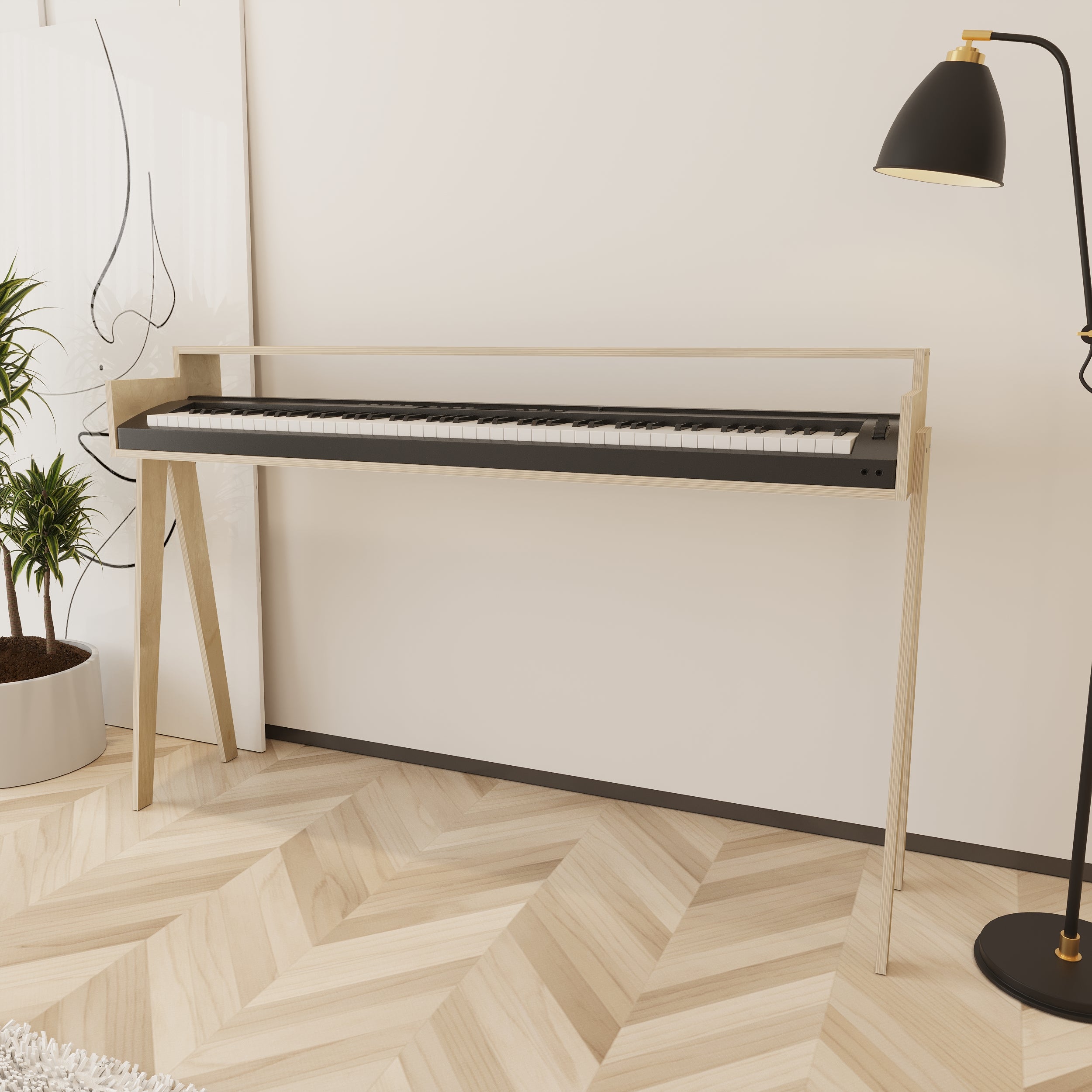 Spinette Wooden Keyboard & Piano Stand