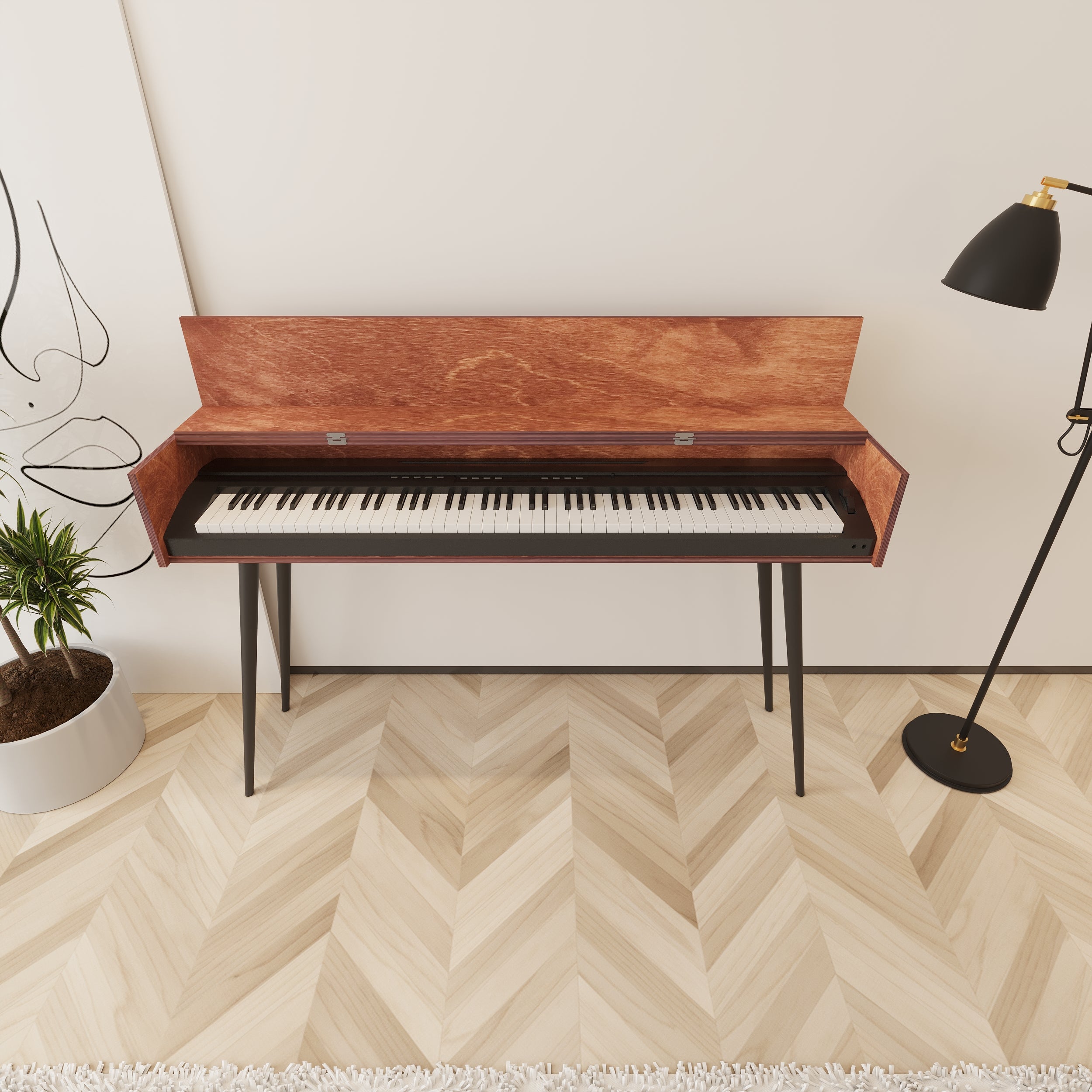 Stack Wooden Keyboard & Piano Stand